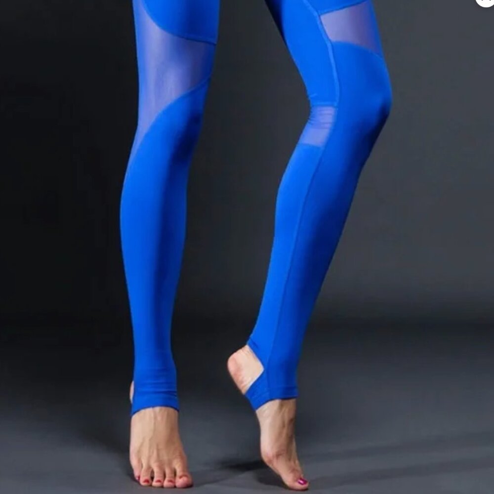 Like New Alo Coast Stirrup Yoga Leggings - Blue Med View 3